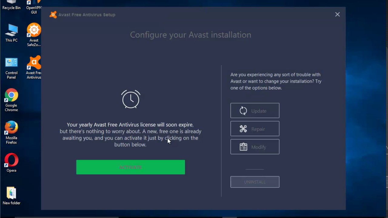 how to remove avast antivirus installer